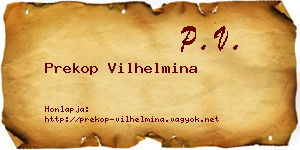 Prekop Vilhelmina névjegykártya